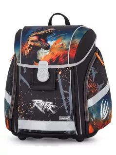   OXY Premium Light mágneszáras iskolatáska szett tolltartóval és tornazsákkal, Dino