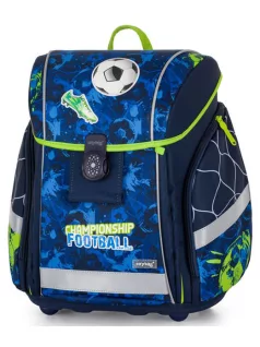   OXY Premium Light mágneszáras iskolatáska szett tolltartóval és tornazsákkal, Football