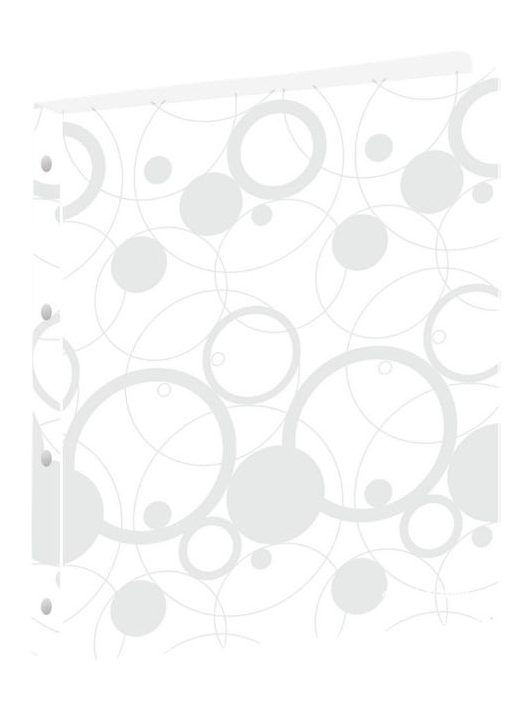 Műanyag gyűrűskönyv A/4, 4 gyűrűs, black&white, fehér