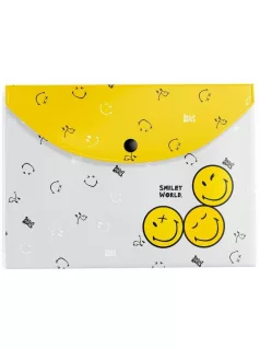 Smiley World irattartó tasak A/4, patentos, műanyag