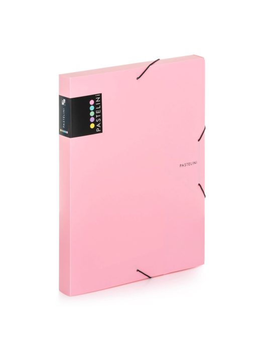 Műanyag füzetbox A/4, PASTELINI, pasztell rózsaszín