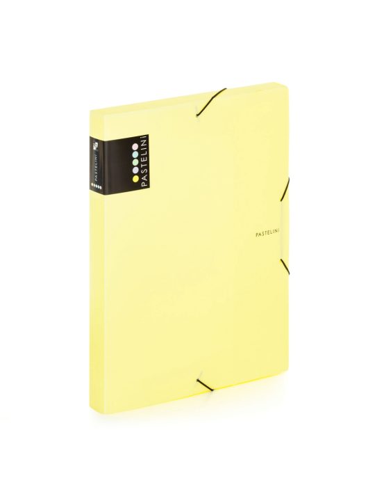 Műanyag füzetbox A/4, PASTELINI, pasztell sárga