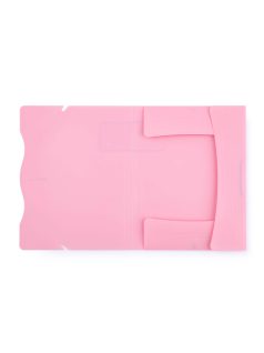 Műanyag gumis mappa A/4, PASTELINI, pasztell rózsaszín