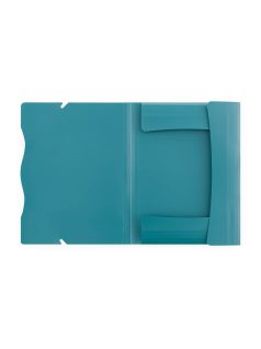 Műanyag gumis mappa A/4, VERDE, petrol színű