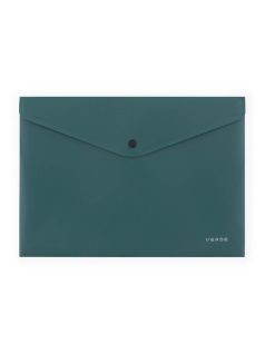 Irattartó tasak A/4, patentos, műanyag, VERDE, mélyzöld