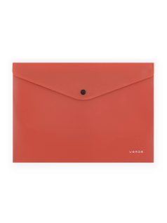   Irattartó tasak A/4, patentos, műanyag, VERDE, téglaszínű