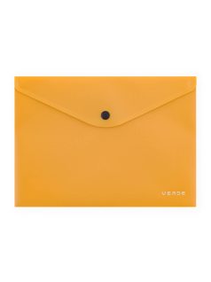   Irattartó tasak A/5, patentos, műanyag, VERDE, mustársárga