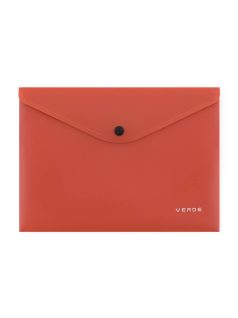   Irattartó tasak A/5, patentos, műanyag, VERDE, téglaszínű