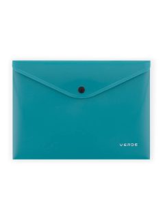   Irattartó tasak A/5, patentos, műanyag, VERDE, petrol színű