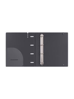   Műanyag gyűrűskönyv A/4, 4 gyűrűs, vastag borító, VERDE, téglaszínű