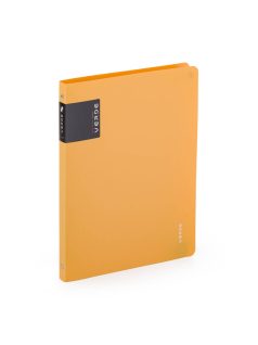  Műanyag gyűrűskönyv A/4, 4 gyűrűs, VERDE, mustársárga