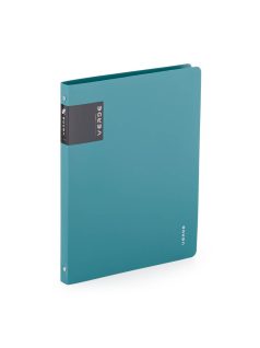   Műanyag gyűrűskönyv A/4, 4 gyűrűs, VERDE, petrol színű