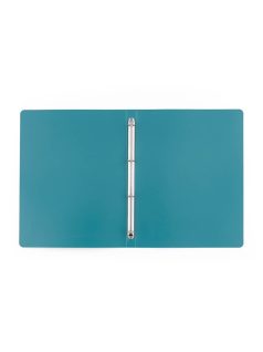   Műanyag gyűrűskönyv A/4, 4 gyűrűs, VERDE, petrol színű