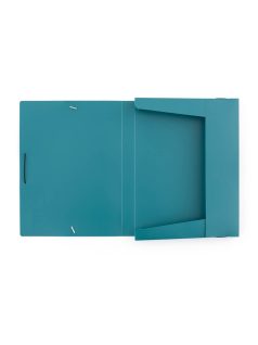 Műanyag füzetbox A/4, VERDE, petrol színű
