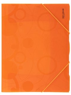 Műanyag gumis mappa A/4, neocolori, narancs