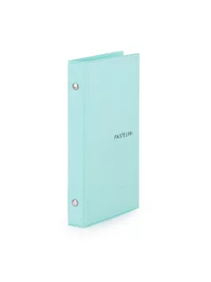   Műanyag gyűrűskönyv A/6, 2 gyűrűs, vonalas jegyzetlapokkal, 100 lapos, PASTELINI, pasztell zöld