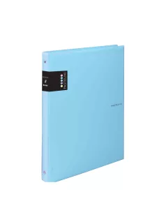   Műanyag gyűrűskönyv A/5, 4 gyűrűs, vonalas jegyzetlapokkal, 100 lapos, PASTELINI, pasztell kék