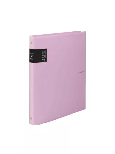   Műanyag gyűrűskönyv A/5, 4 gyűrűs, vonalas jegyzetlapokkal, 100 lapos, PASTELINI, pasztell rózsaszín