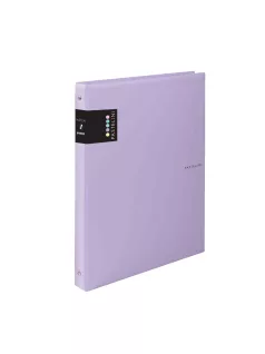   Műanyag gyűrűskönyv A/5, 4 gyűrűs, vonalas jegyzetlapokkal, 100 lapos, PASTELINI, pasztell lila