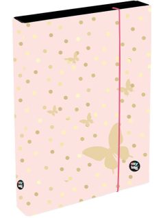   Lepkés füzetbox A/4, jumbo, OXY GO Butterfly, barack színű