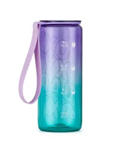   Oxybag kulacs, 800 ml, BPA mentes, OXY Life motivációs kulacs, Ombre Azur, türkiz-lila