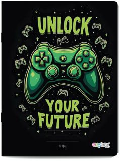 Gamer füzet A/4, 40 lapos, vonalas, OXY Gamer 444