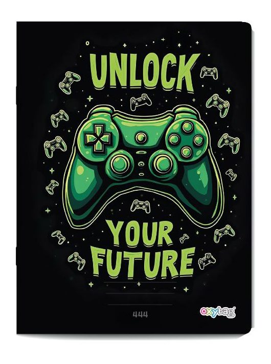 Gamer füzet A/4, 40 lapos, vonalas, OXY Gamer 444