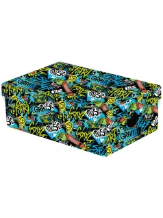 Funny boy tároló doboz, nagy, 355x240x165mm, fiús