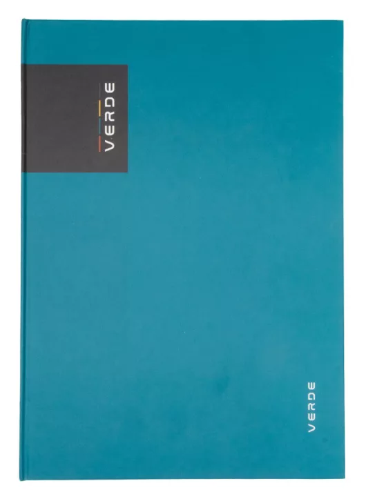 Jegyzetfüzet, notesz A/4, keményfedeles, 96 lapos, vonalas, VERDE, petrol színű