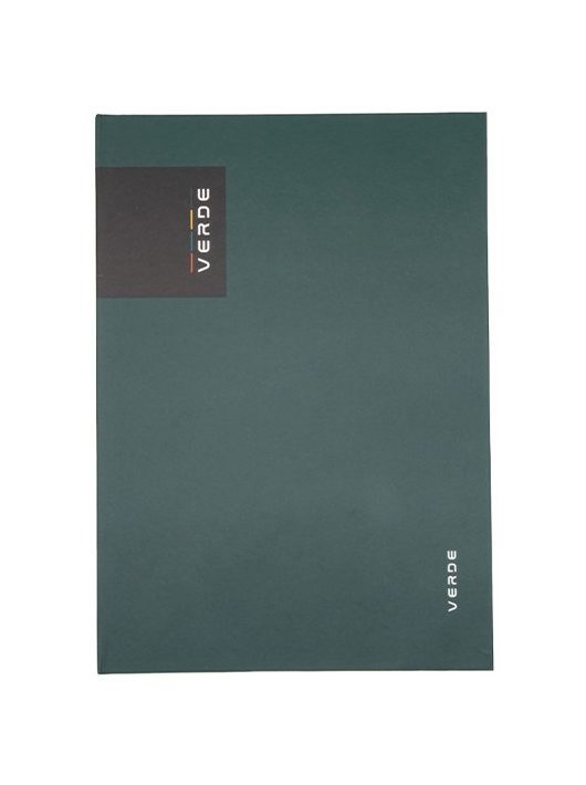 Jegyzetfüzet, notesz A/5, keményfedeles, 96 lapos, vonalas, VERDE, mélyzöld