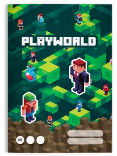   Playworld, Minecraft mintás tűzött füzet A/5, 32 lap szótár (31-32)