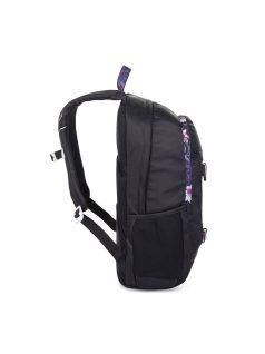   OXY Zero hátizsák, iskolatáska, 3 rekeszes, 47x32x18cm, Flowers, fekete