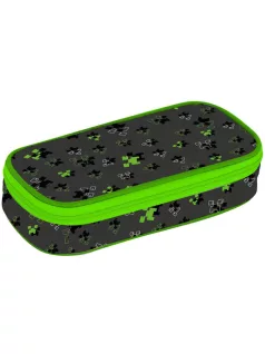   Minecraft mintás tolltartó, beledobálós, jumbo, OXY NEXT Green Cube