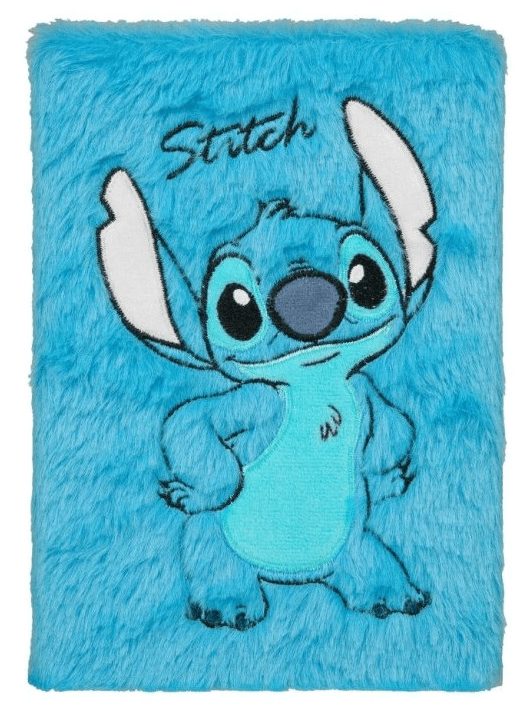 Stitch napló plüss borítóval, A/5, 80 lapos, vonalas, Lilo & Stitch