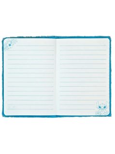   Stitch napló plüss borítóval, A/5, 80 lapos, vonalas, Lilo & Stitch