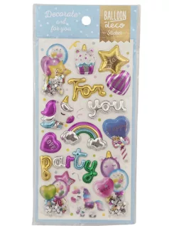 Matrica 9x17cm, pufi, party dekor