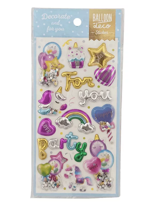 Matrica 9x17cm, pufi, party dekor