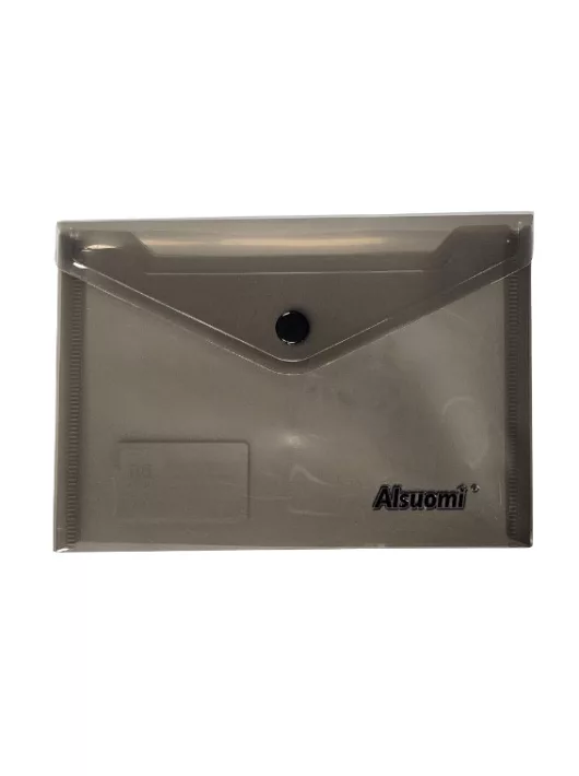 Irattartó tasak B/6, patentos, műanyag, füstszínű