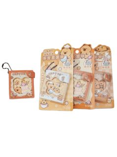   Kapibara mini notesz akasztóval, 5,5x6cm, vonalas, többféle változat