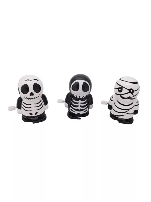 Halloweeni felhúzhatós táncoló játékok, kb. 3x6cm, háromféle változat