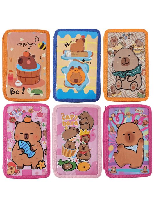 Kapibara tolltartó, 3 emeletes, töltött, BX27688, többféle minta