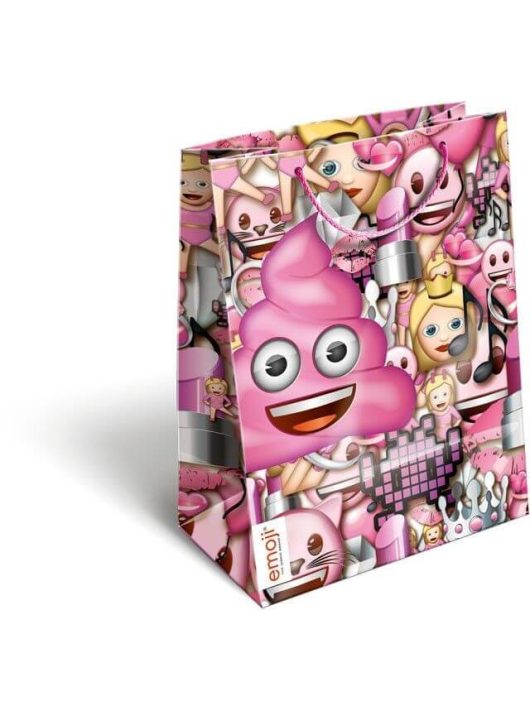 Smiley, emoji ajándéktáska 23x18x9 cm Pink Poop