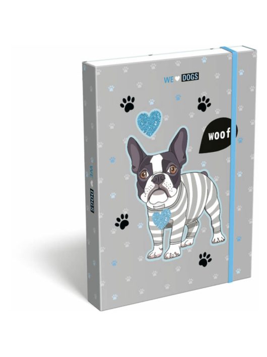 We Love Dogs Woof füzetbox A/5, kutyás
