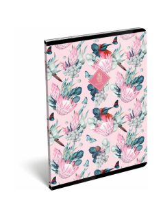   XRCise Look tűzött füzet A/4, 40 lap kockás, Fifteen, madaras