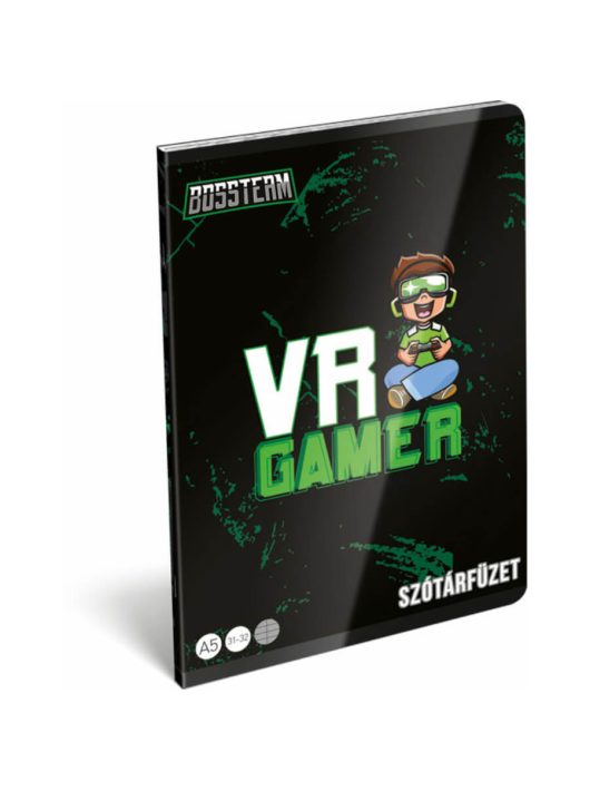 Bossteam VR Gamer tűzött füzet A/5, 40 lap szótár
