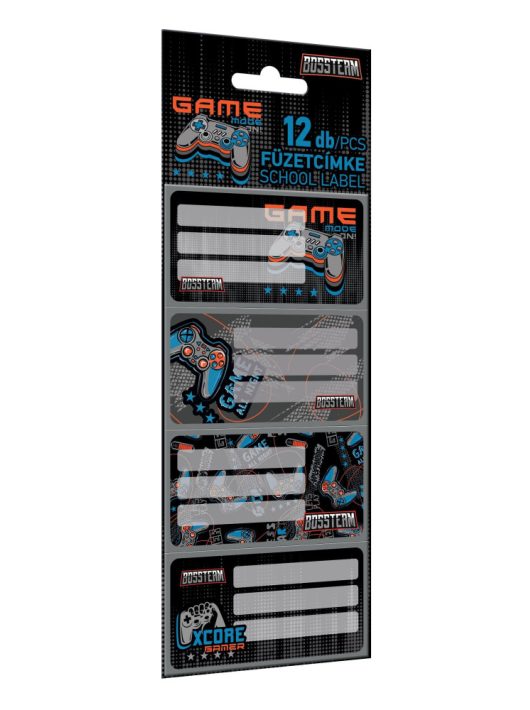 Bossteam füzetcímke 12 db-os, Gamer XCore