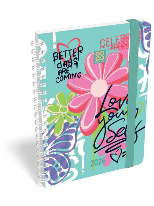 Lizzy Calendar heti tervező, B/6, spirál, 2026, Love Wins