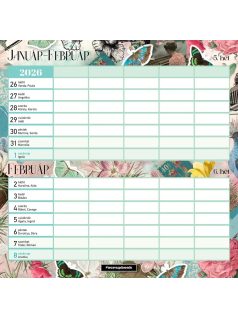   Lizzy Card mágneses, kétheti tervezőnaptár, 22x22cm, 2026, Anyu tervezője Scrapbook Style