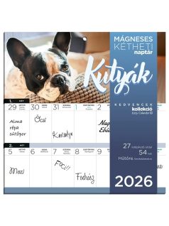   Lizzy Card mágneses, kétheti tervezőnaptár, 22x22cm, 2026, Kutyák