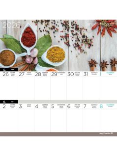   Lizzy Card mágneses, kétheti tervezőnaptár, 22x22cm, 2026, Fűszernövények 